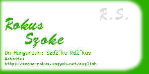 rokus szoke business card